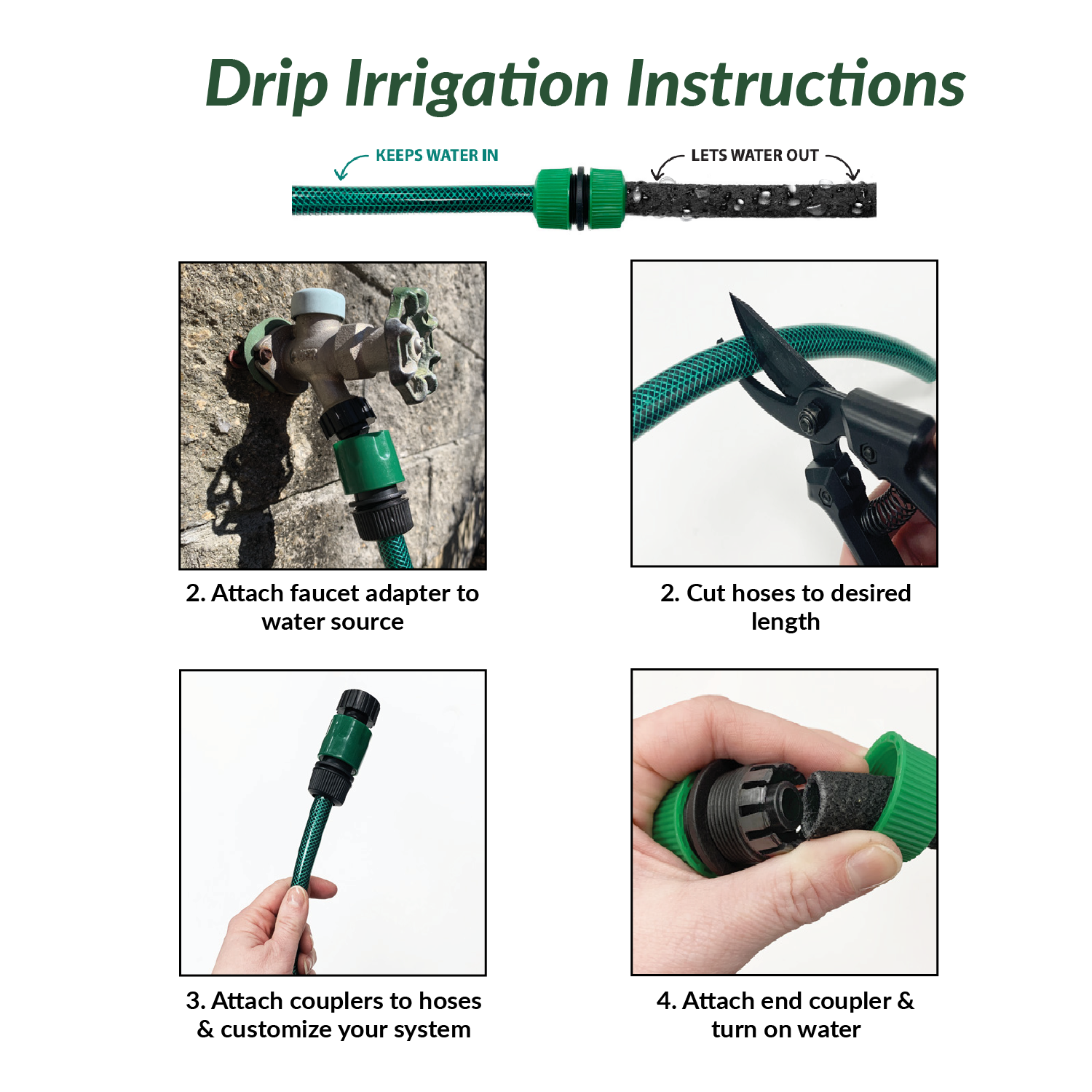Drip irrigation instructions